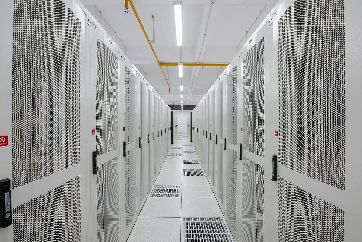 Serverová sestava v datovém centru